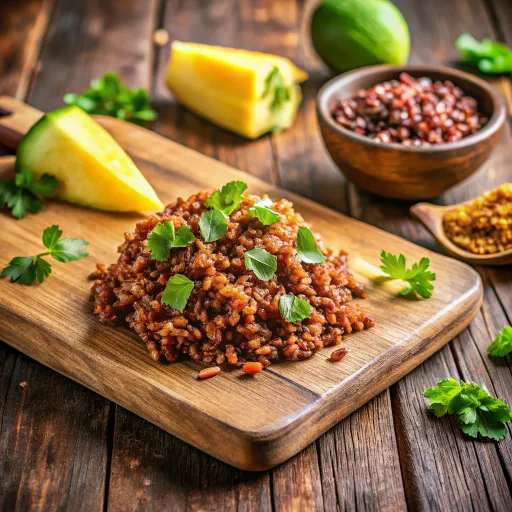 Sałatka z Czerwonego Ryżu i Zielonych Mango